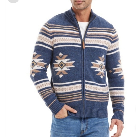 Frye Men's Zip Mock Cardigan New